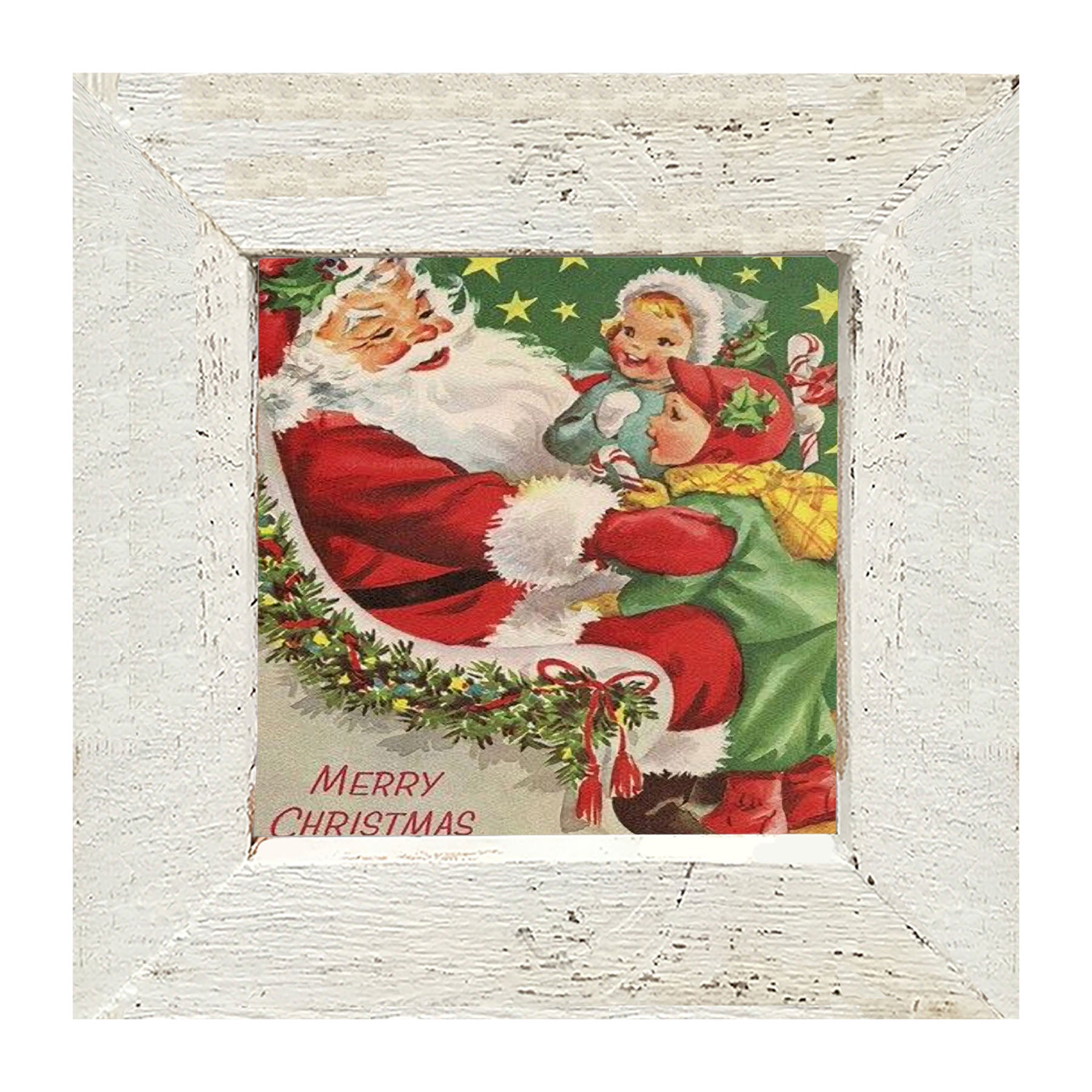 Santa with Kids - Framed art