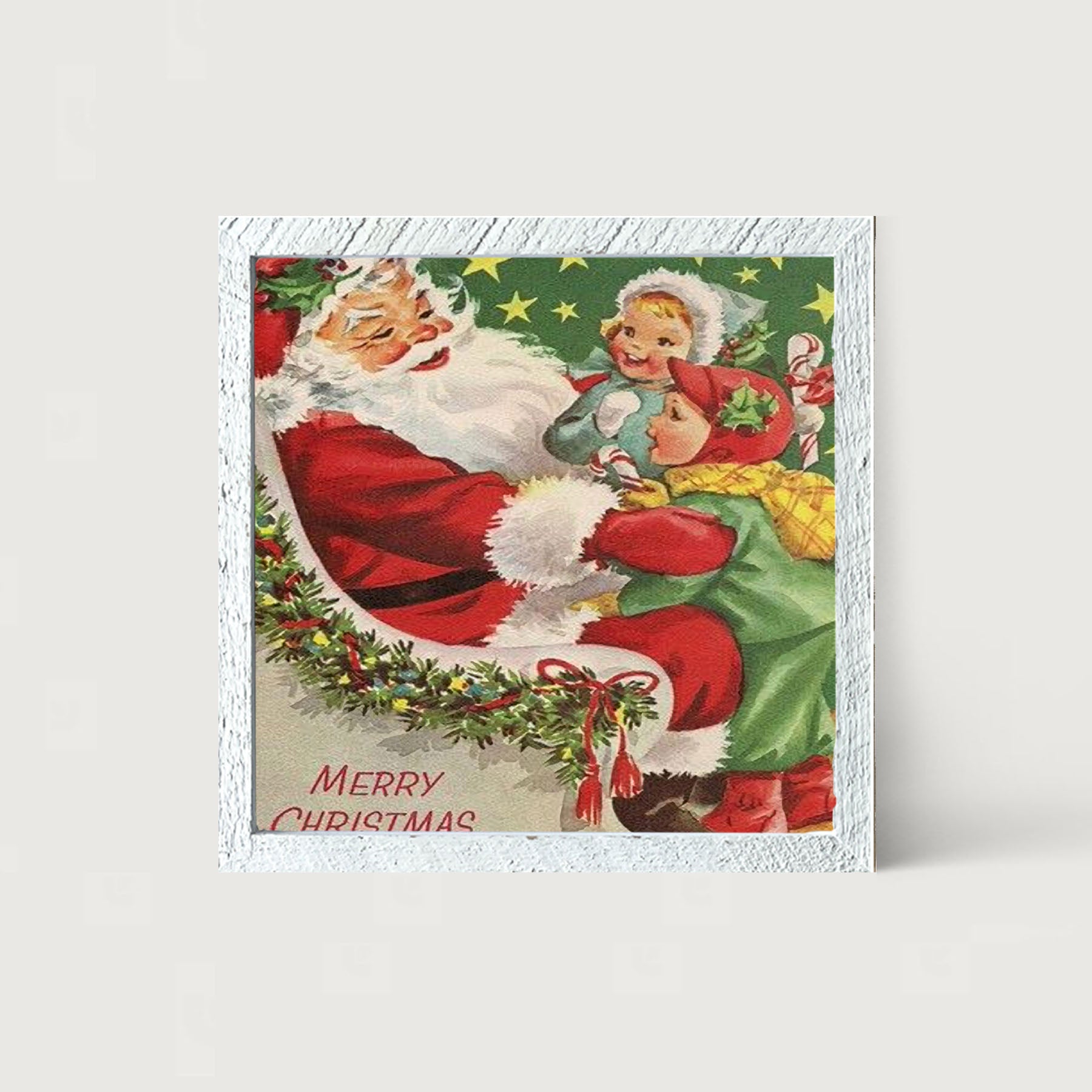 Santa with Kids - Framed art