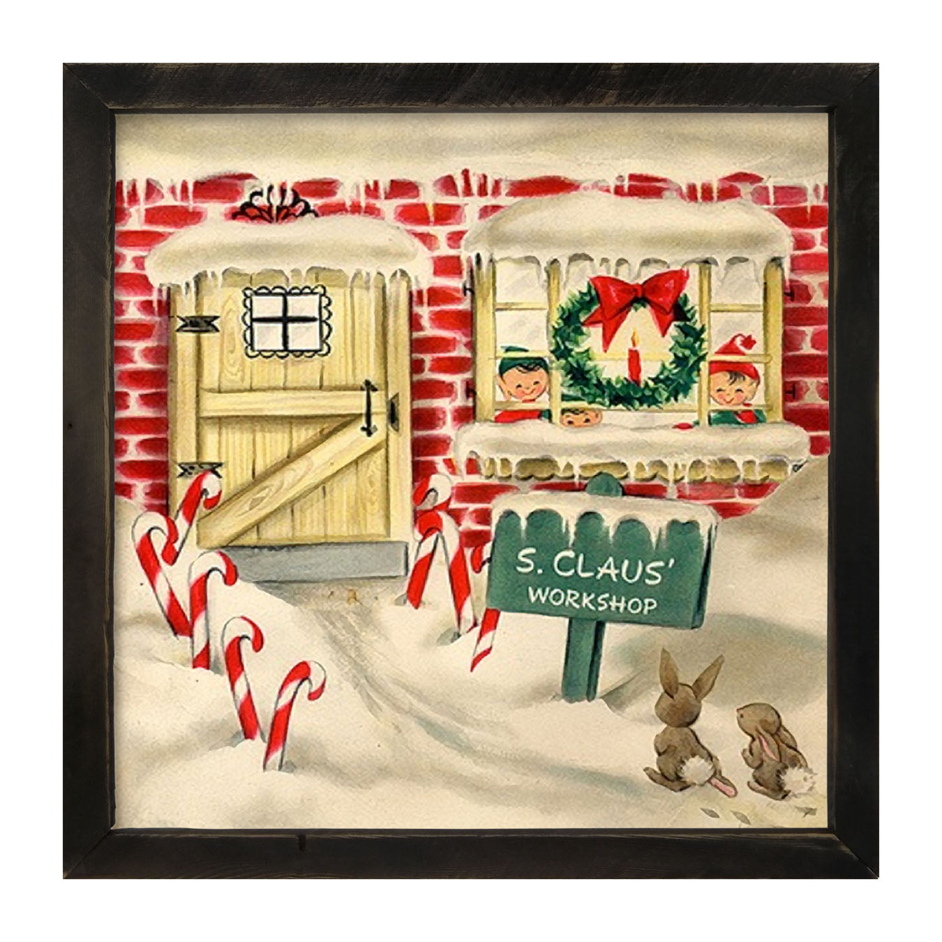 Santa Claus Workshop - Framed art