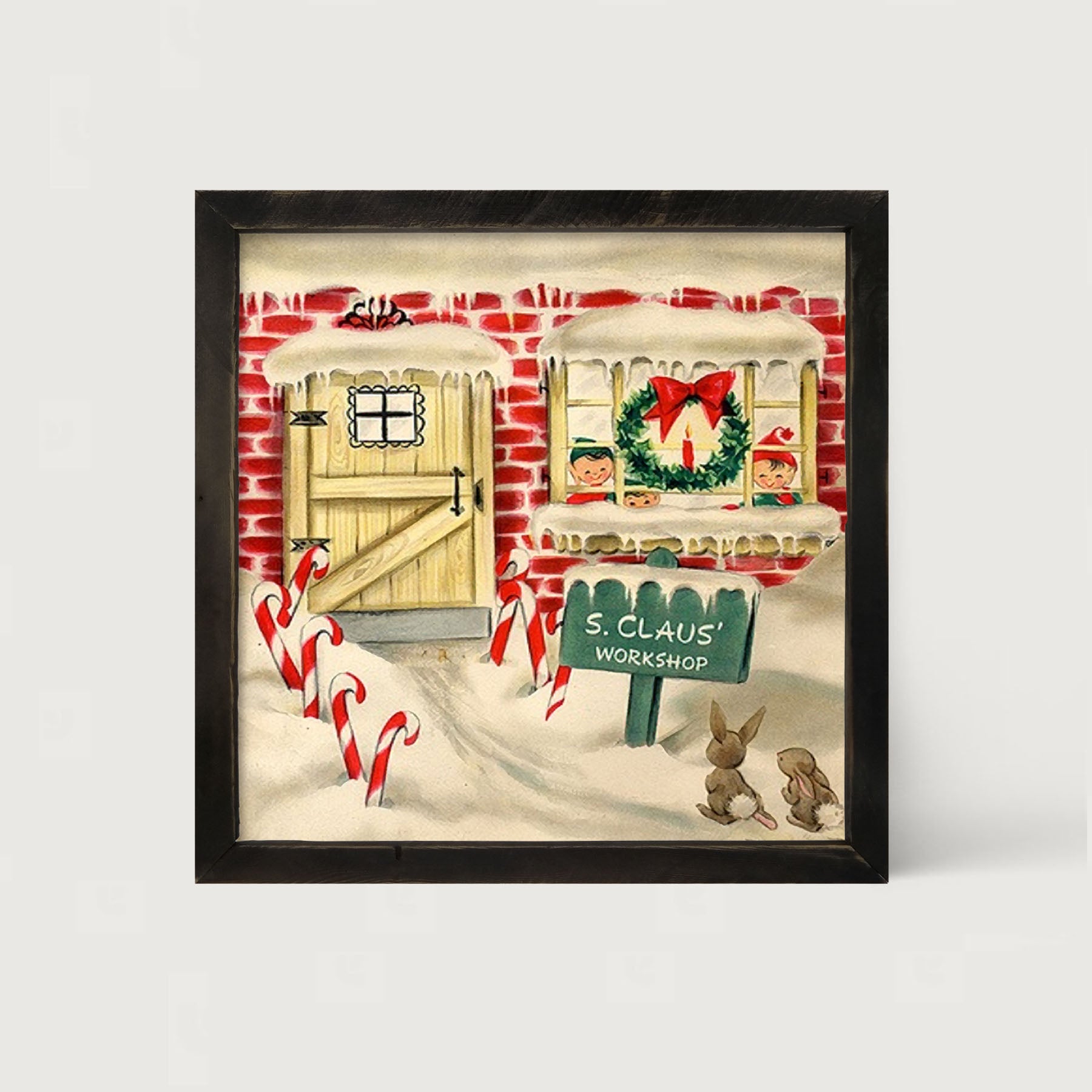Santa Claus Workshop - Framed art