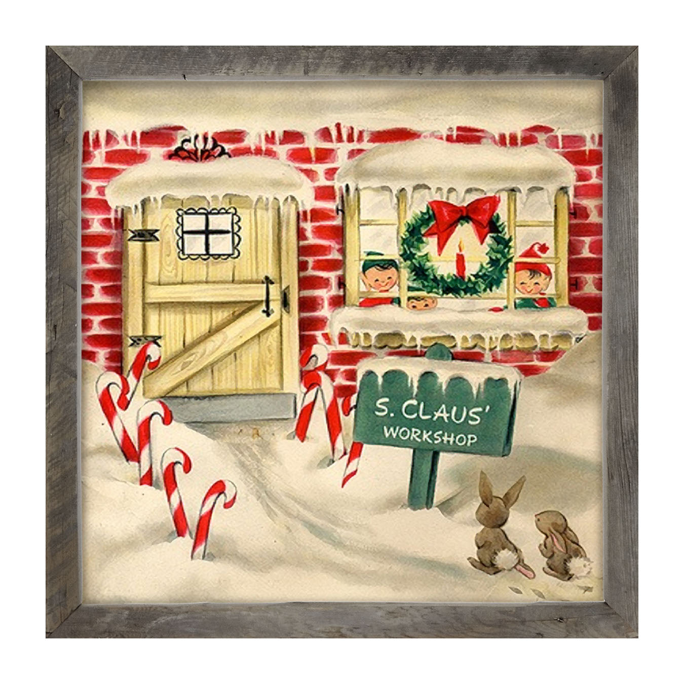 Santa Claus Workshop - Framed art