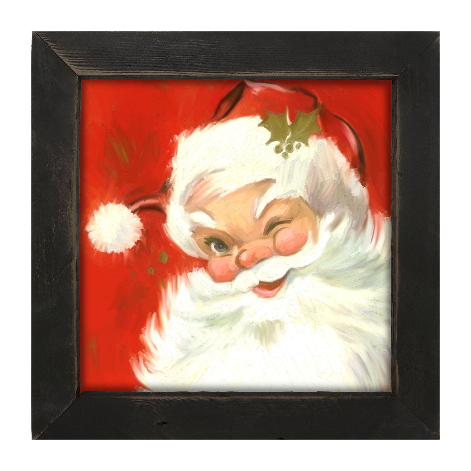 Santa's Wink - Framed art