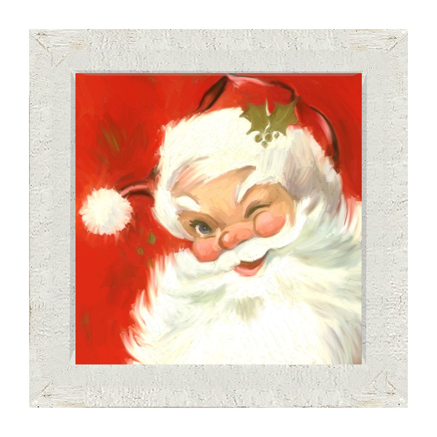 Santa's Wink - Framed art