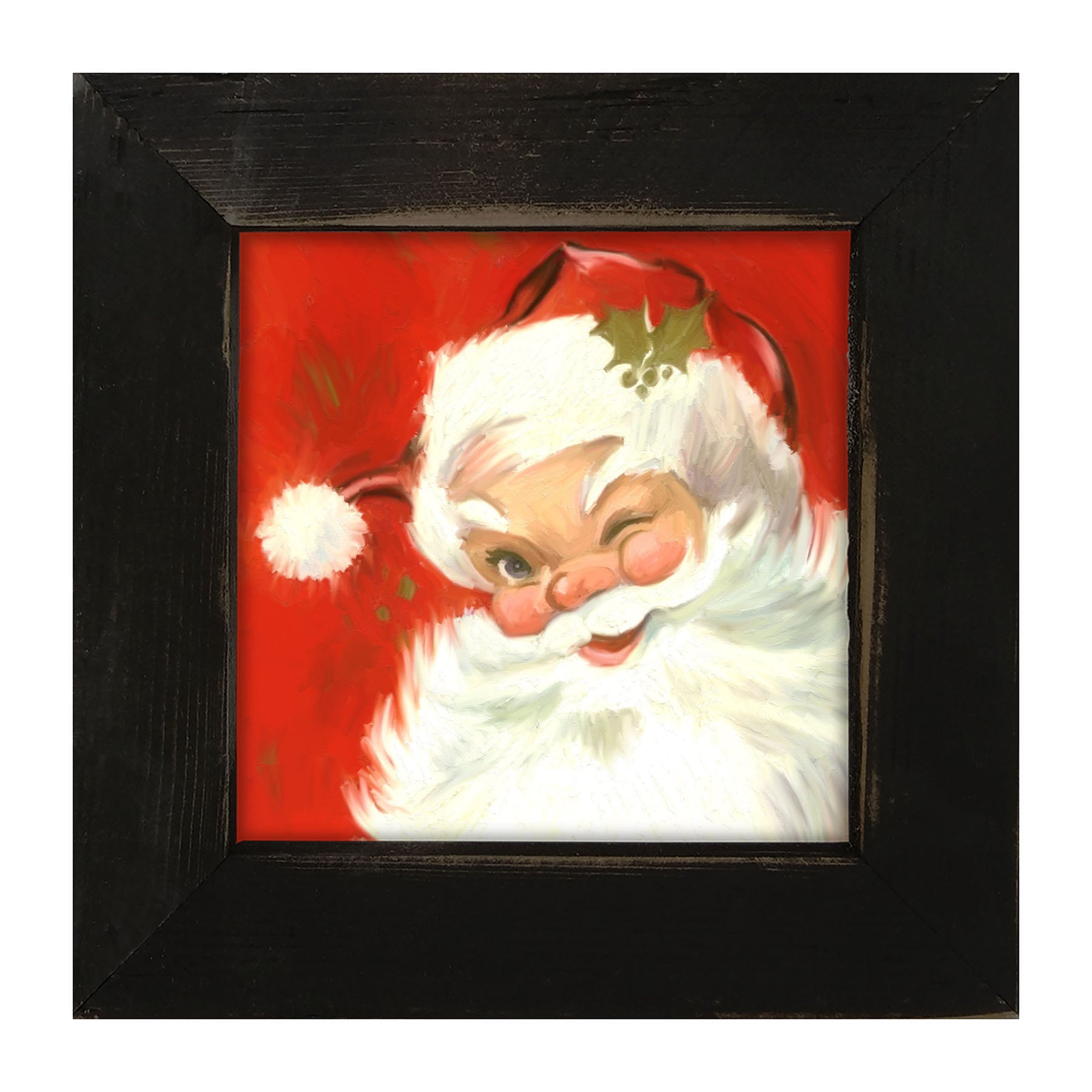 Santa's Wink - Framed art