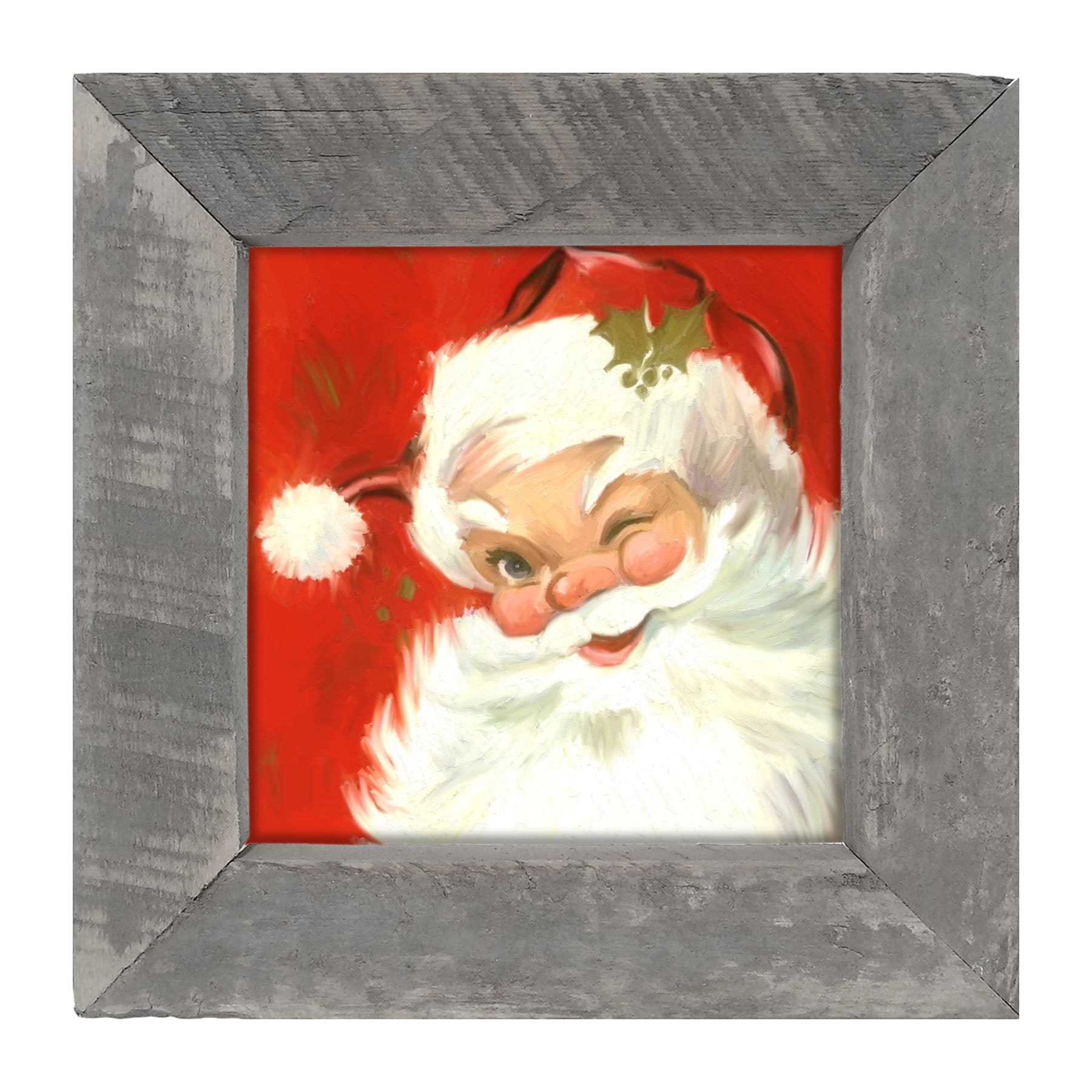 Santa's Wink - Framed art