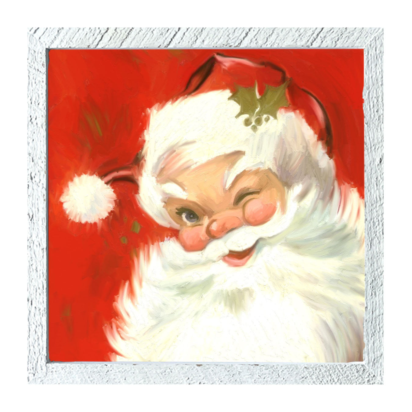 Santa's Wink - Framed art