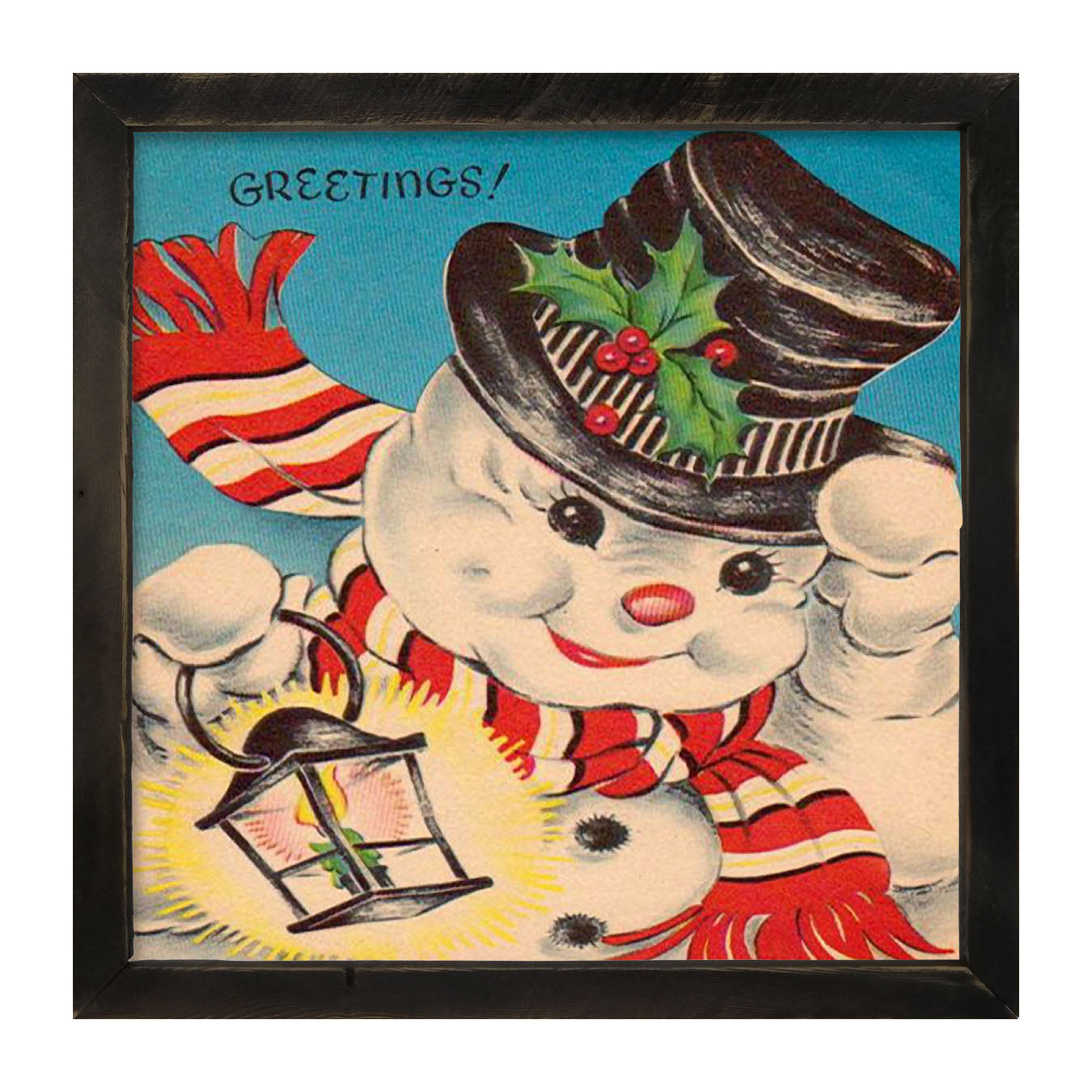 Snowman with Lantern