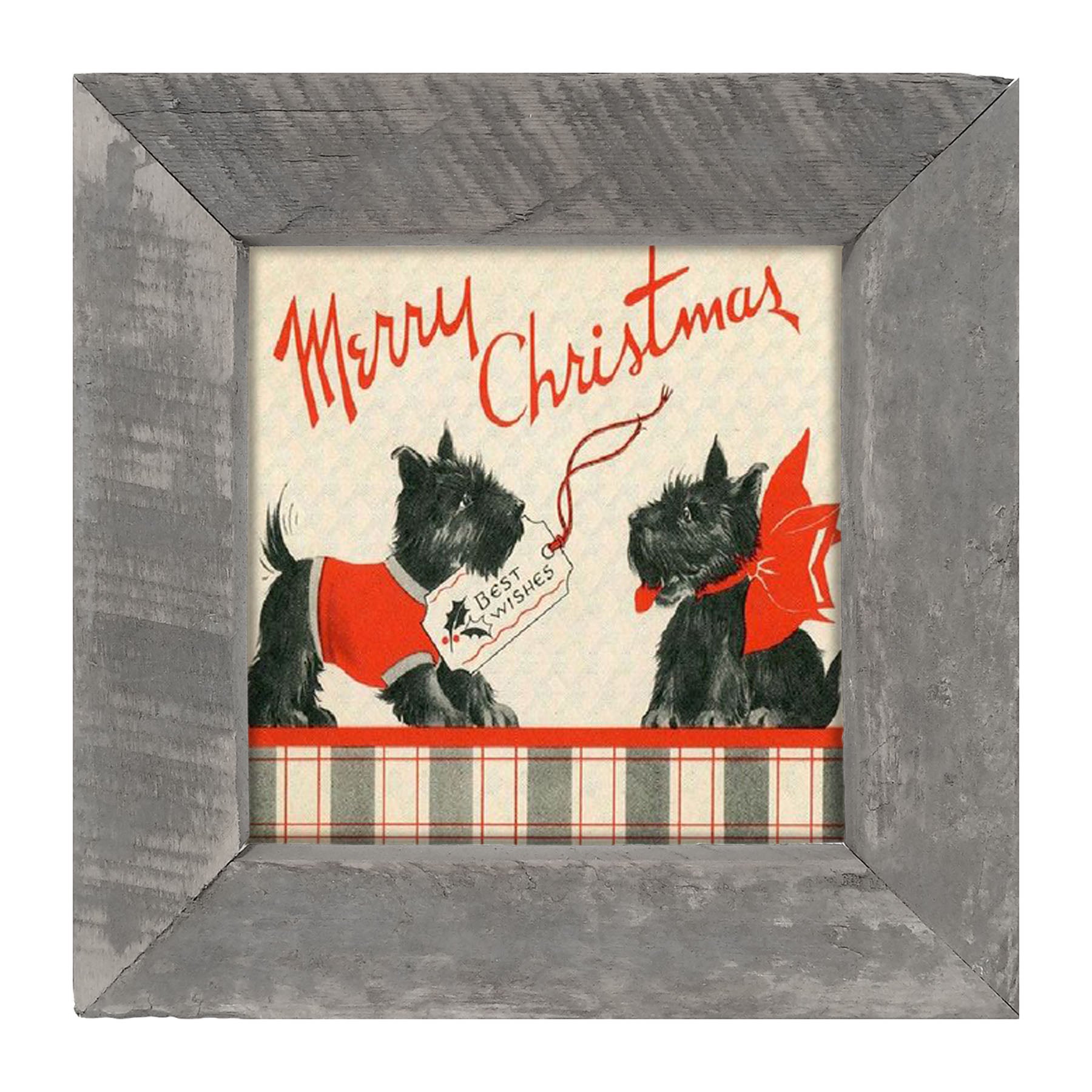 Christmas Scottys - Framed art