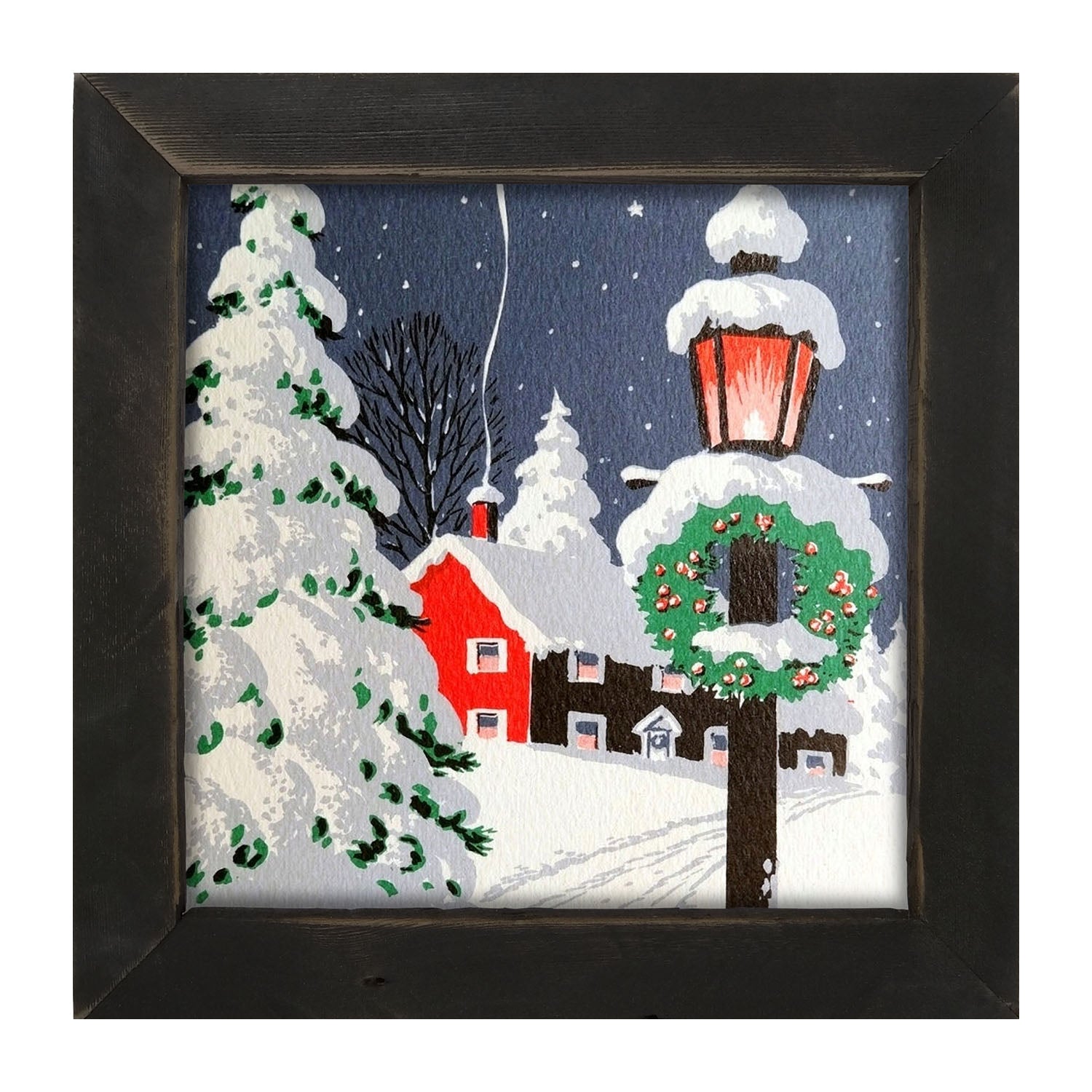 Snowy House - Framed art