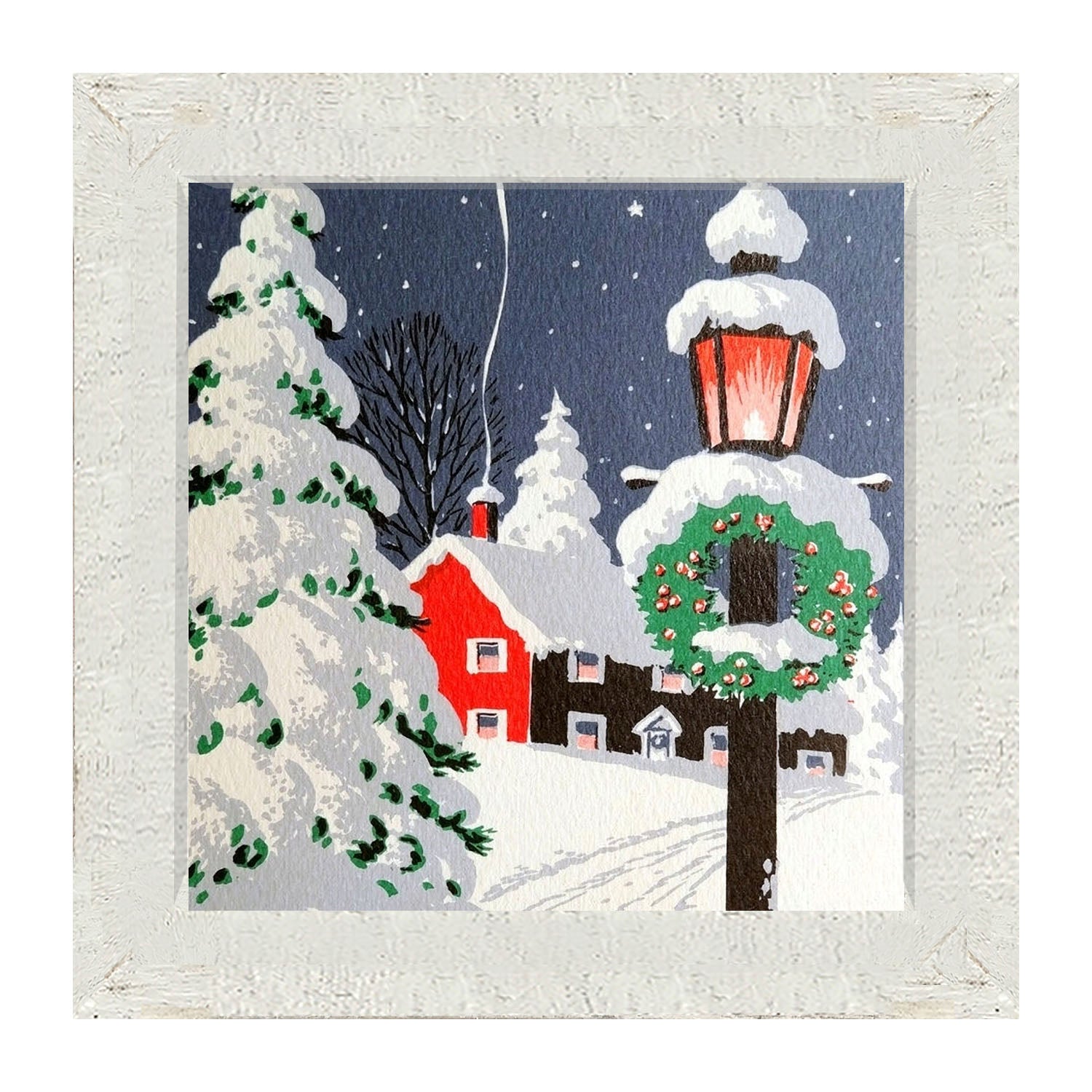 Snowy House - Framed art