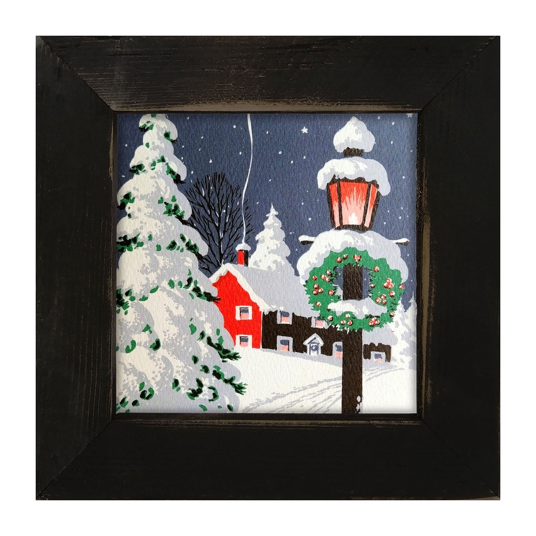 Snowy House - Framed art