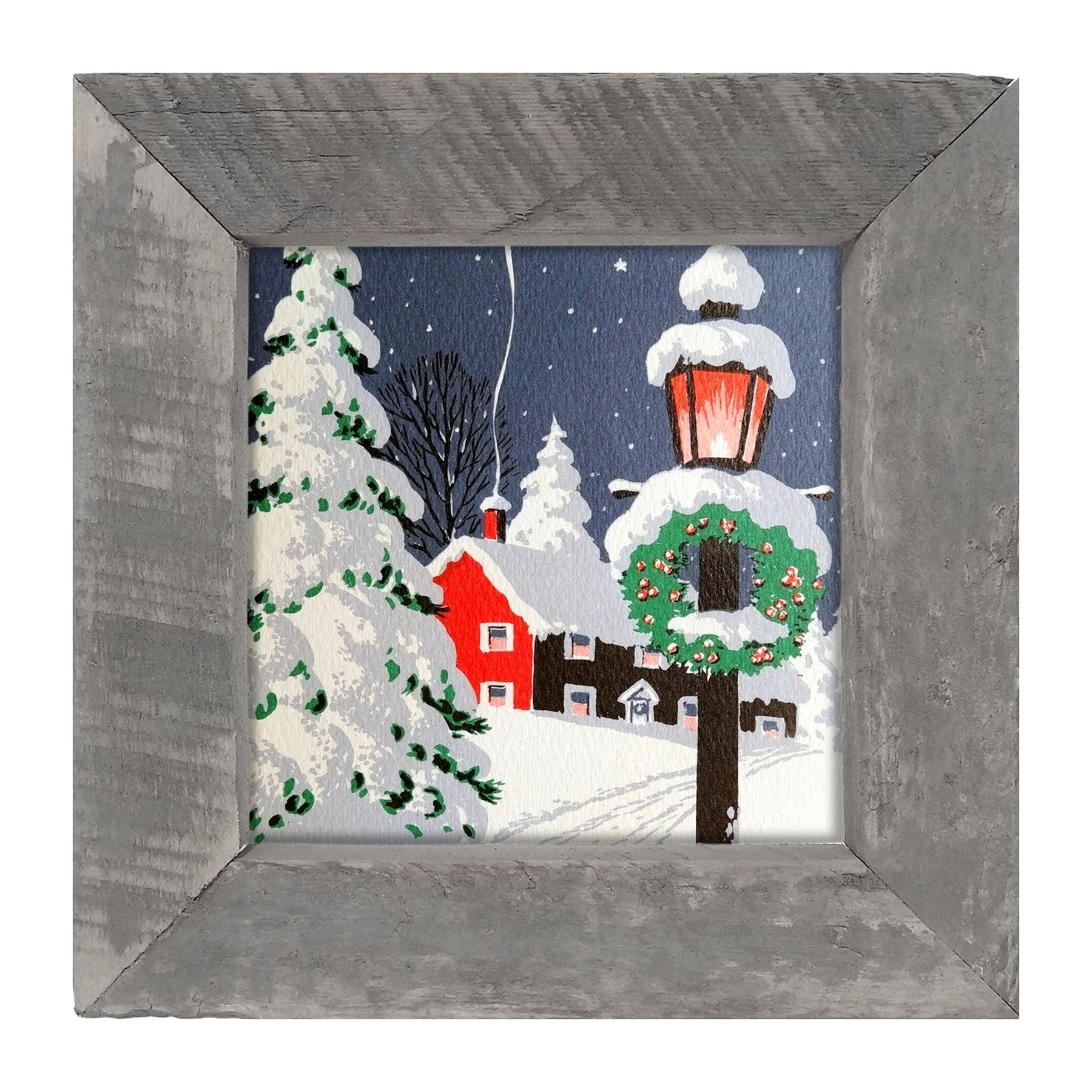 Snowy House - Framed art