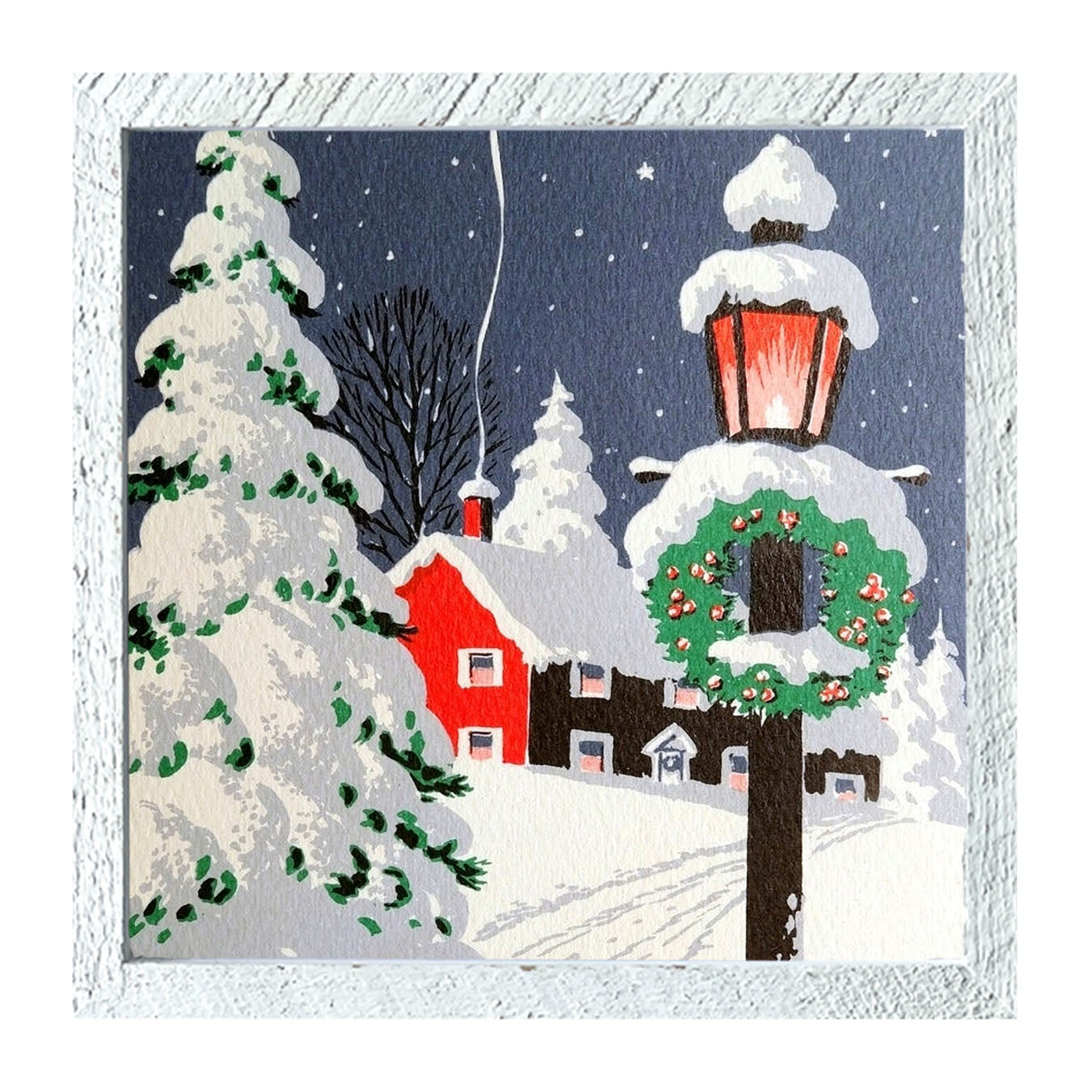 Snowy House - Framed art