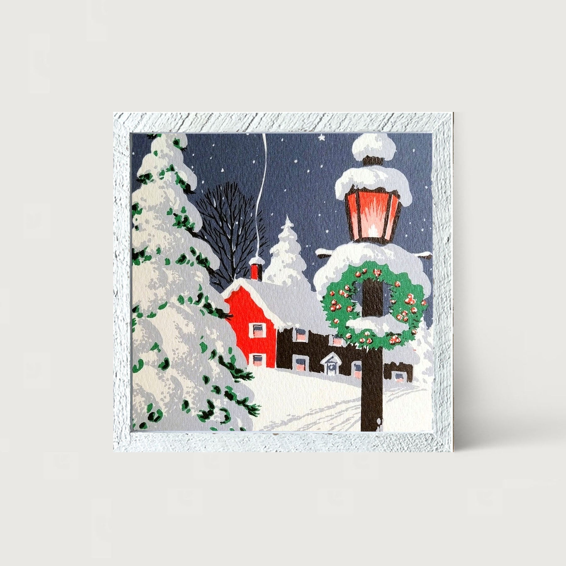 Snowy House - Framed art