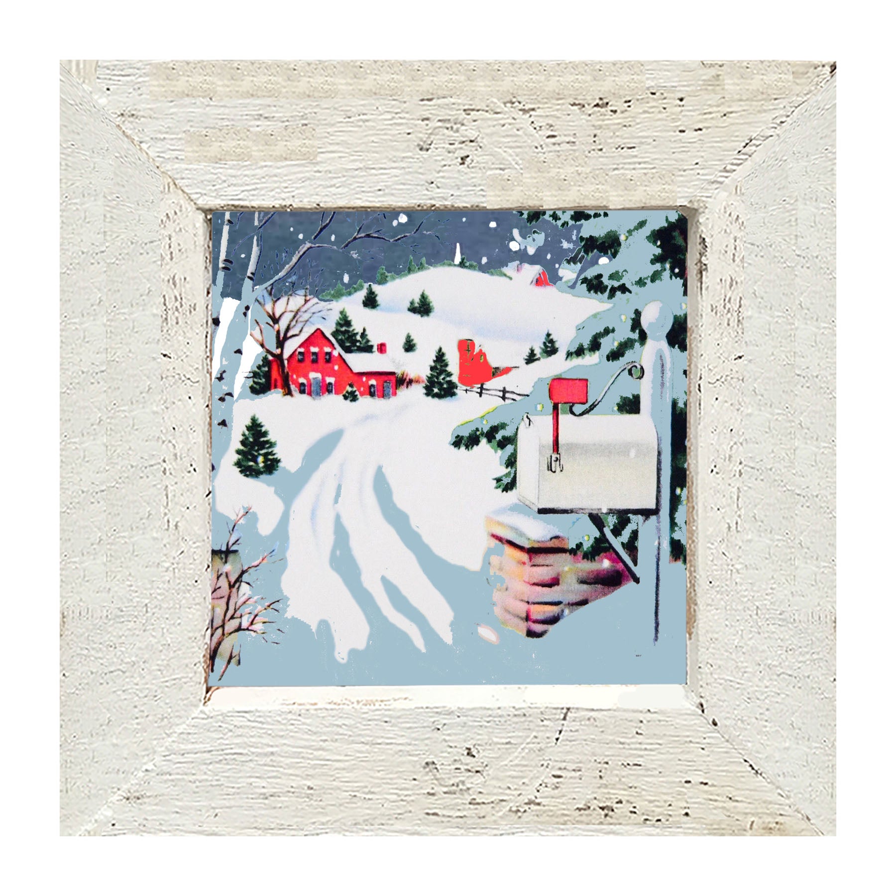 Snowy Mailbox - Framed art
