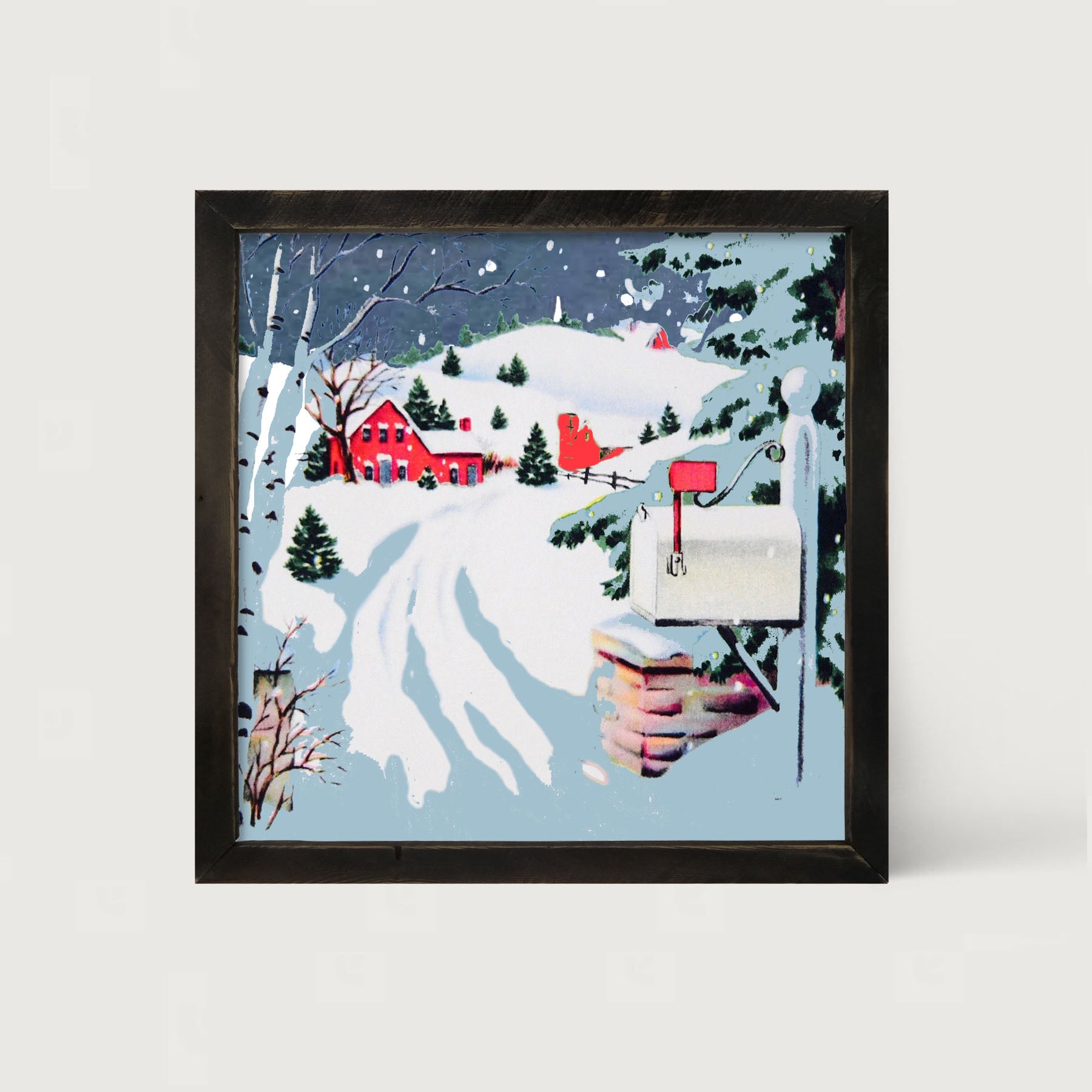 Snowy Mailbox - Framed art