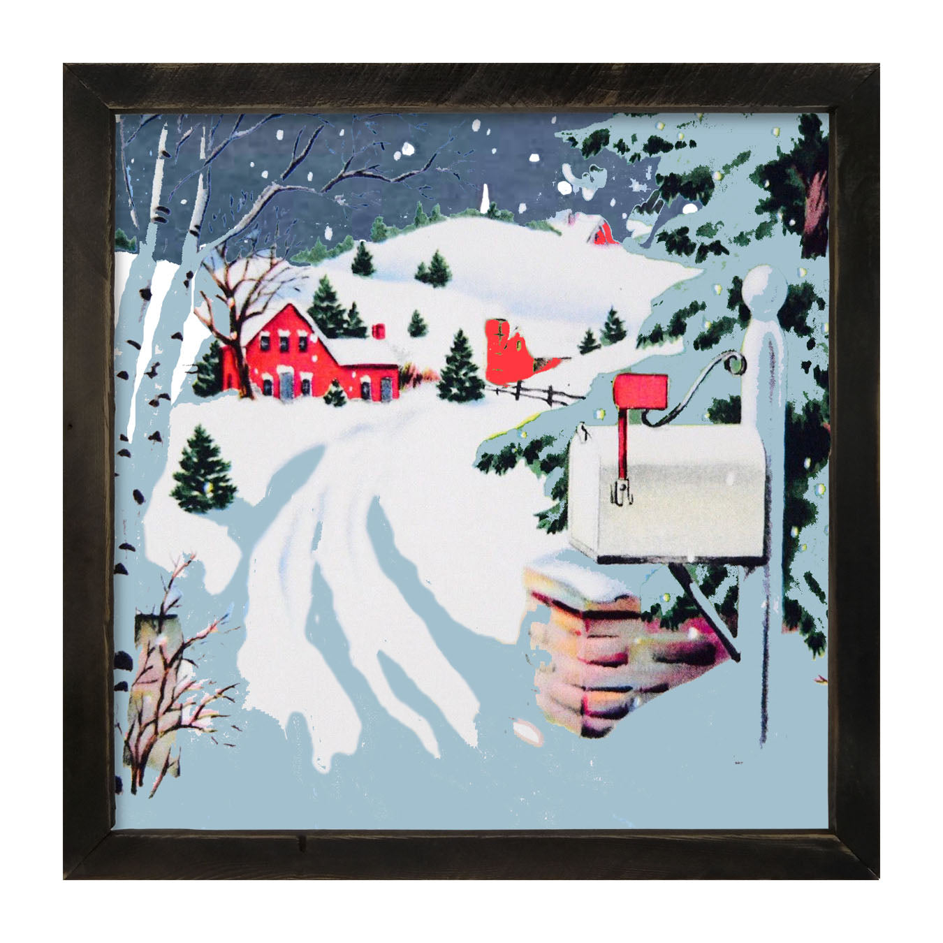 Snowy Mailbox - Framed art
