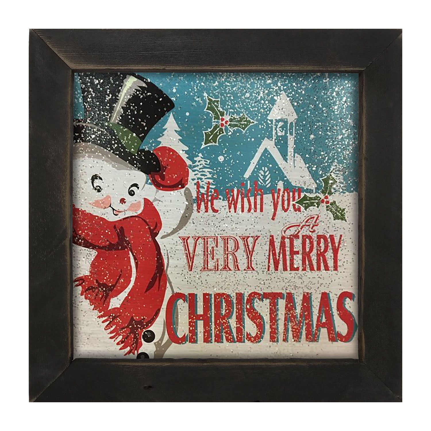 Happy snowman - Framed art