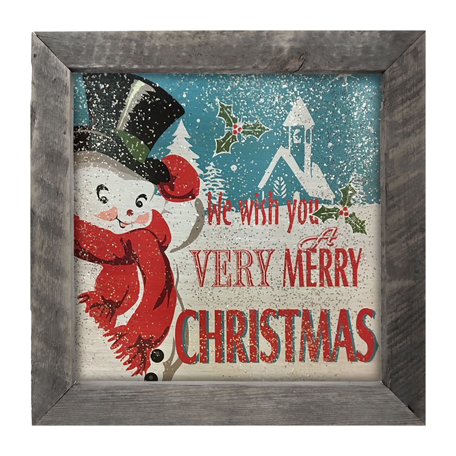 Happy snowman - Framed art