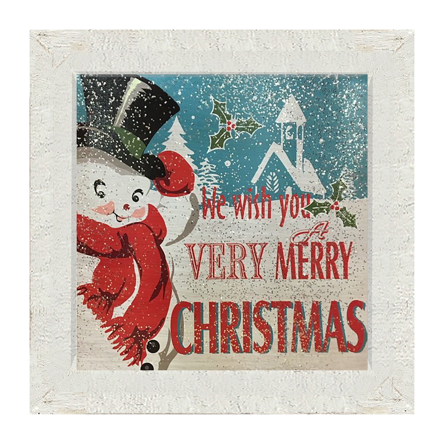 Happy snowman - Framed art