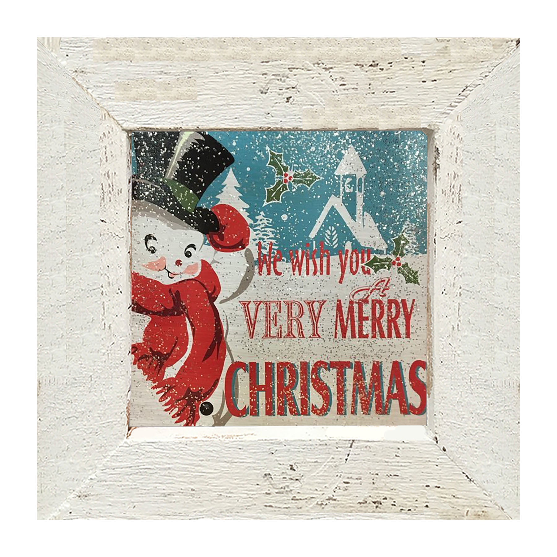 Happy snowman - Framed art