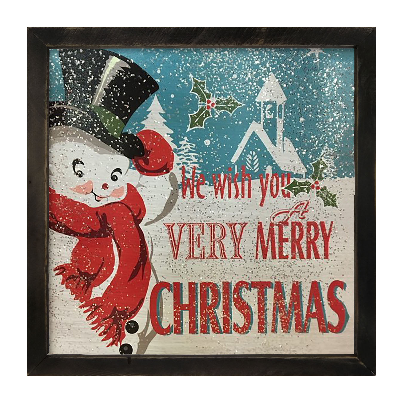 Happy snowman - Framed art