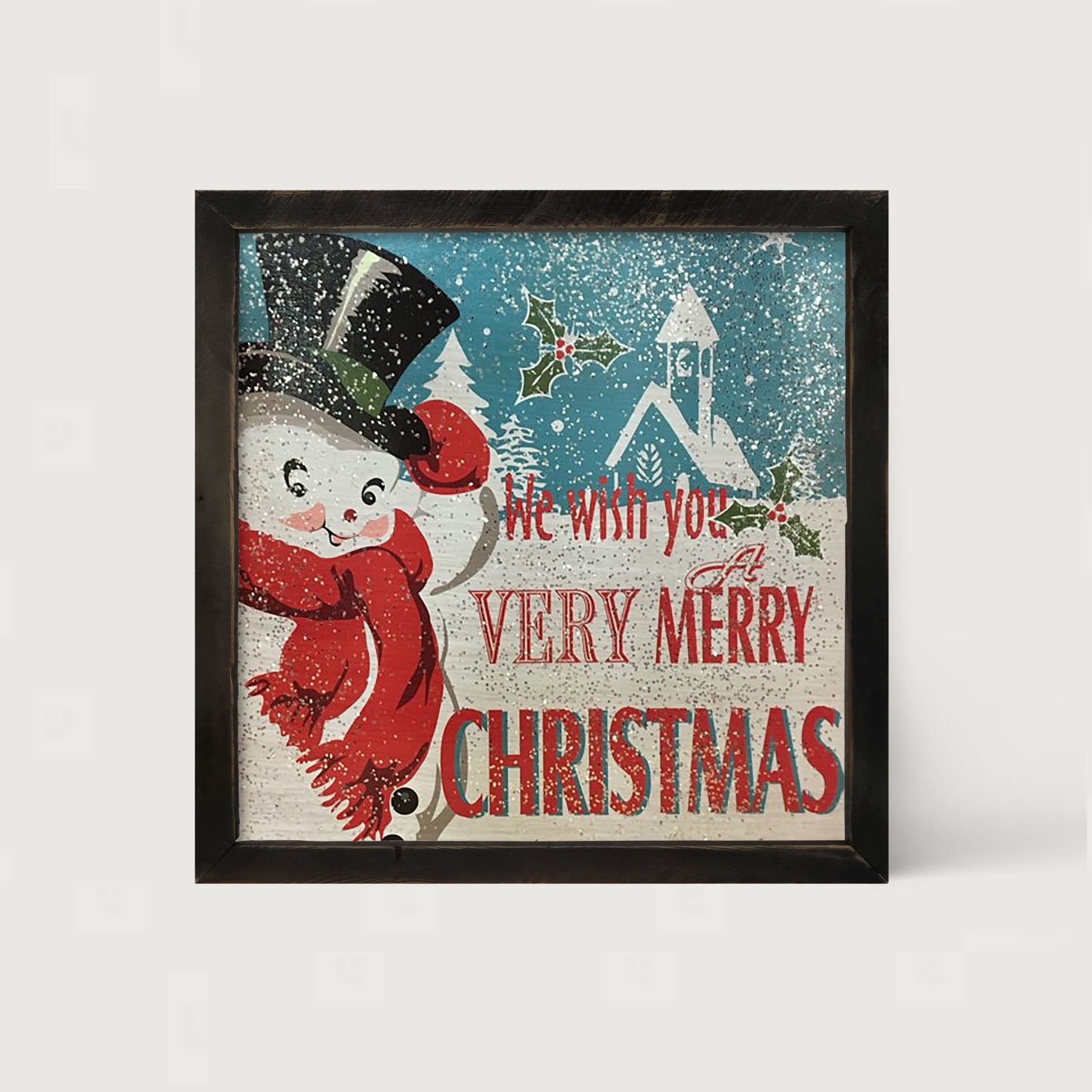 Happy snowman - Framed art