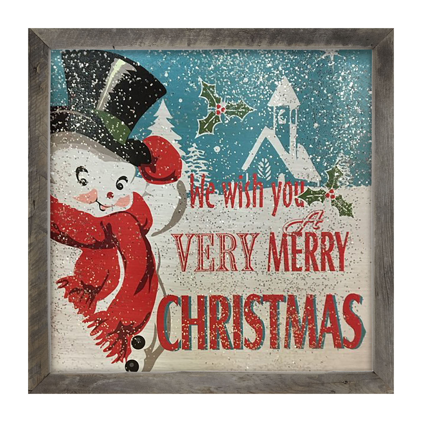 Happy snowman - Framed art