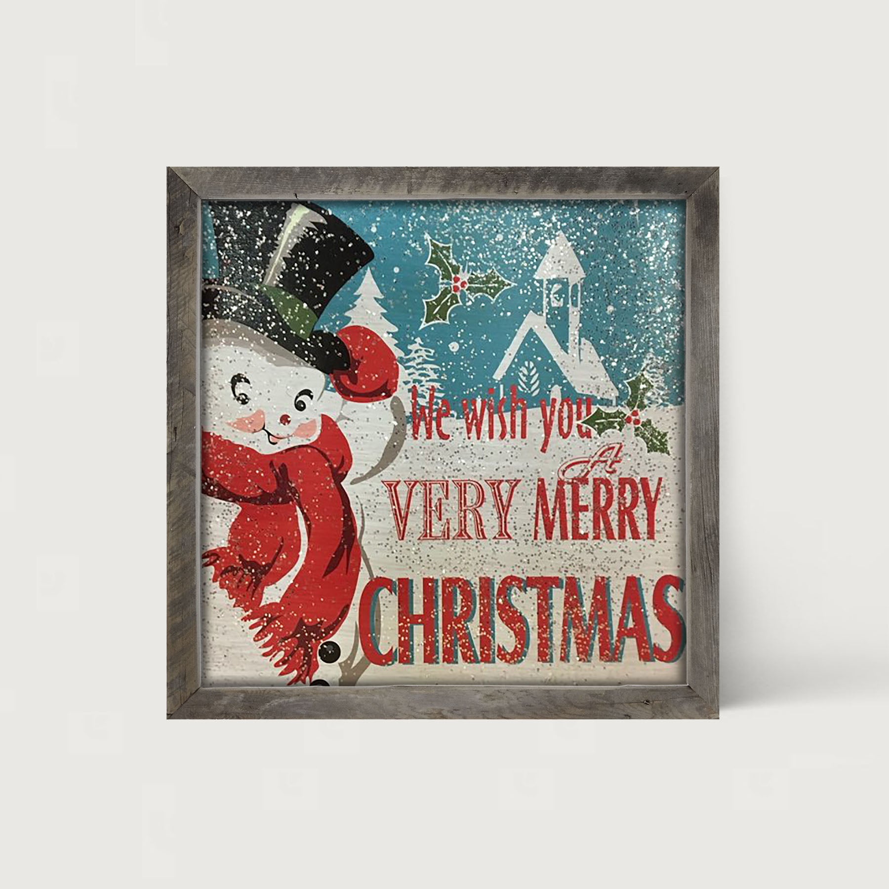 Happy snowman - Framed art