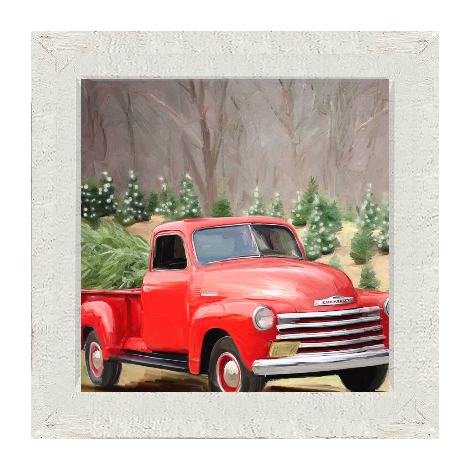 Chevy Truck with a Fresh Cut Tree - Framed art