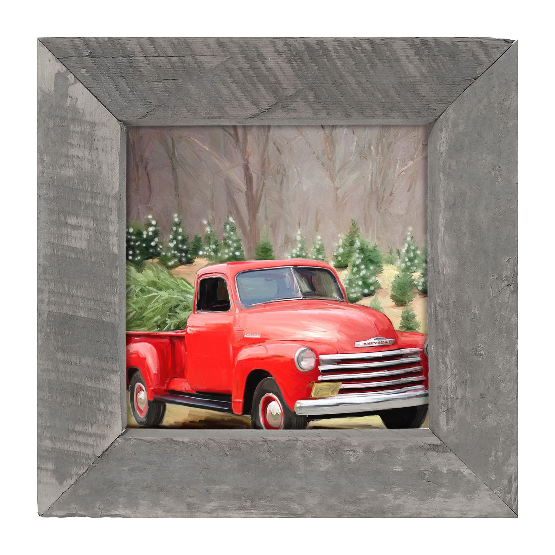 Chevy Truck with a Fresh Cut Tree - Framed art
