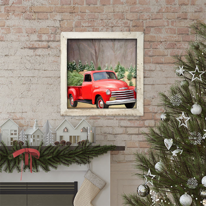 Chevy Truck with a Fresh Cut Tree