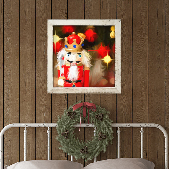 Bright Red Nutcracker at Christmas Time