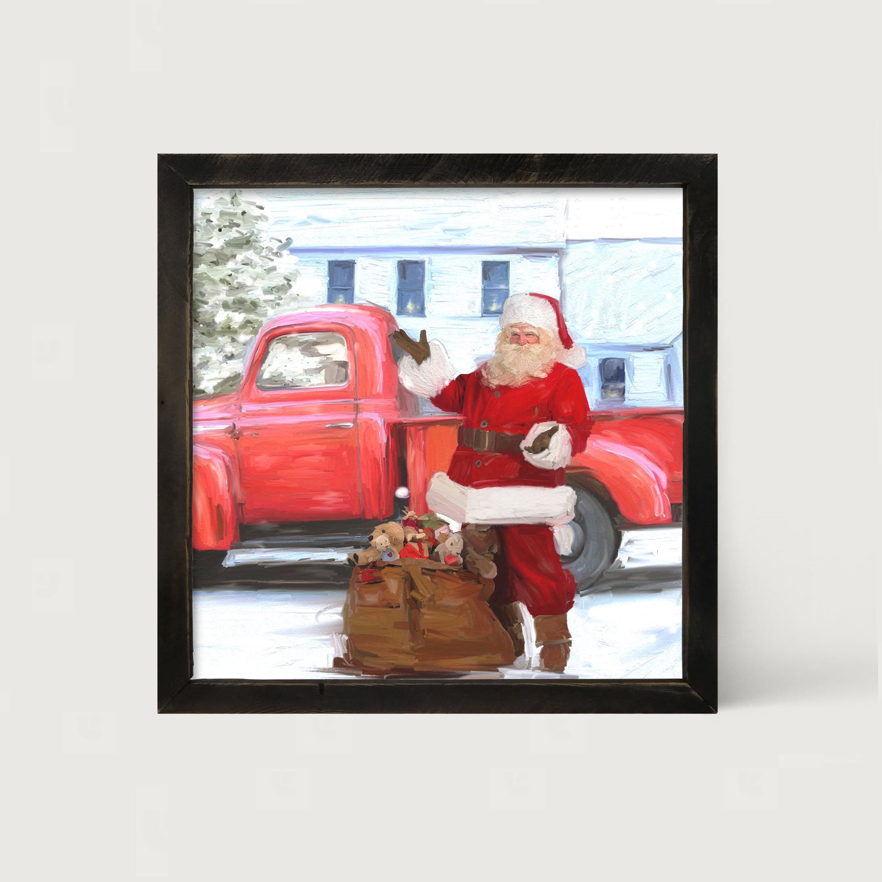 Santa Old Truck - Framed art