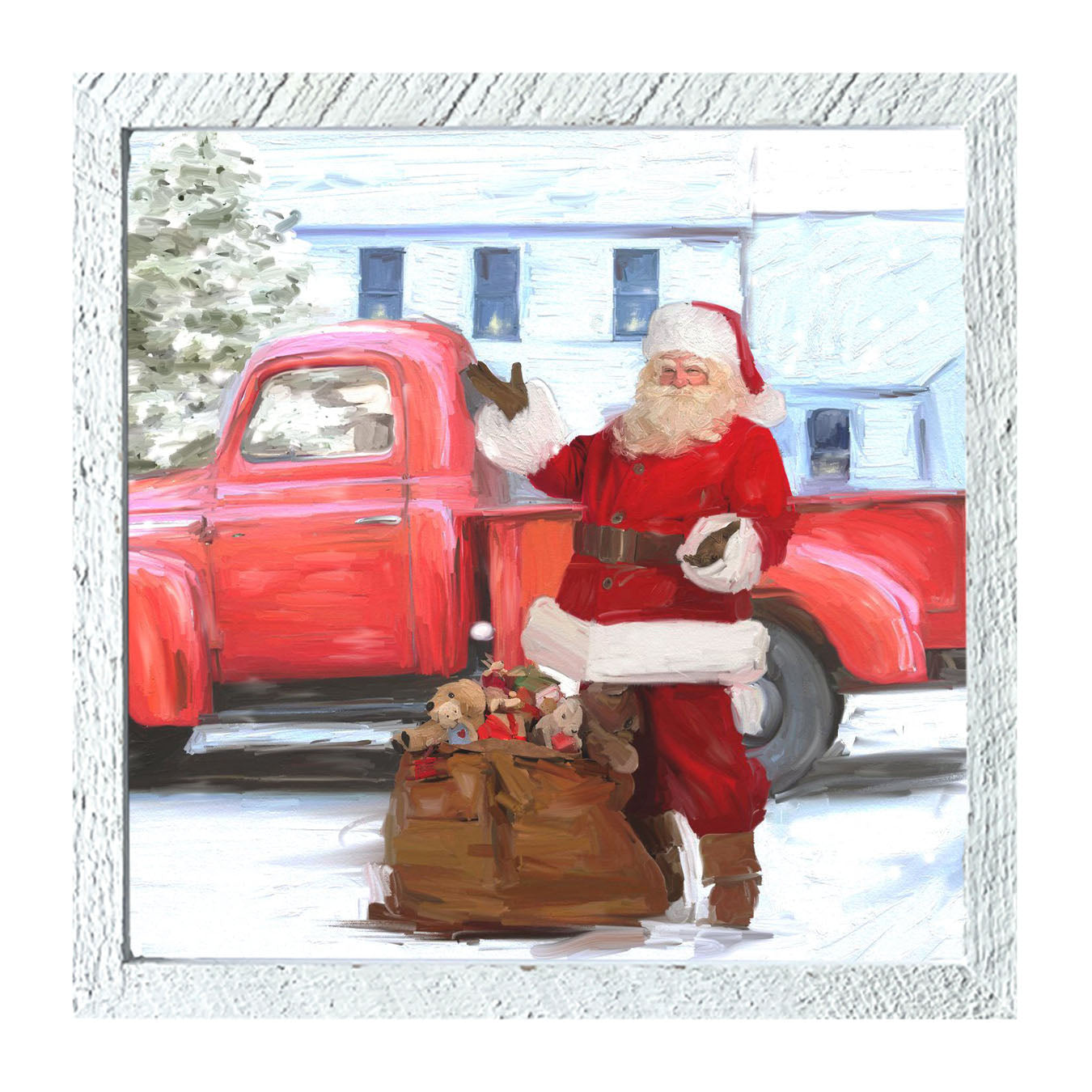 Santa Old Truck - Framed art