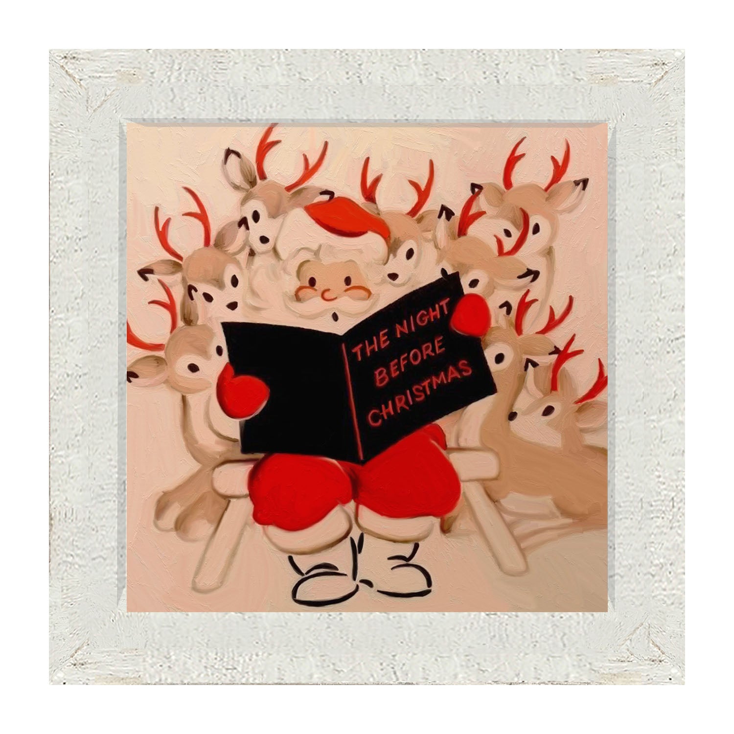 Santa reading - Framed art