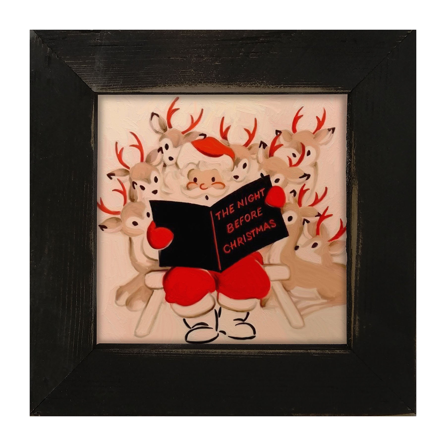 Santa reading - Framed art