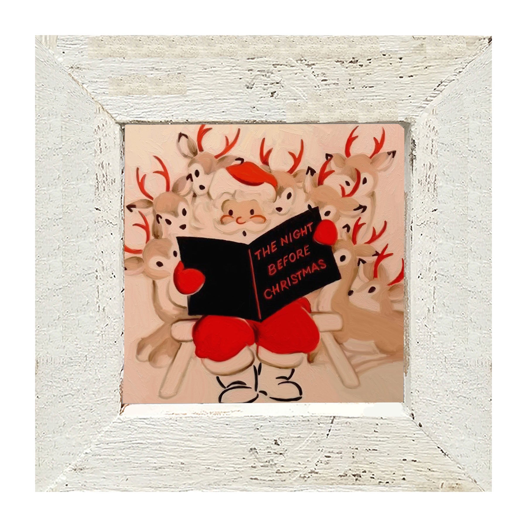 Santa reading - Framed art