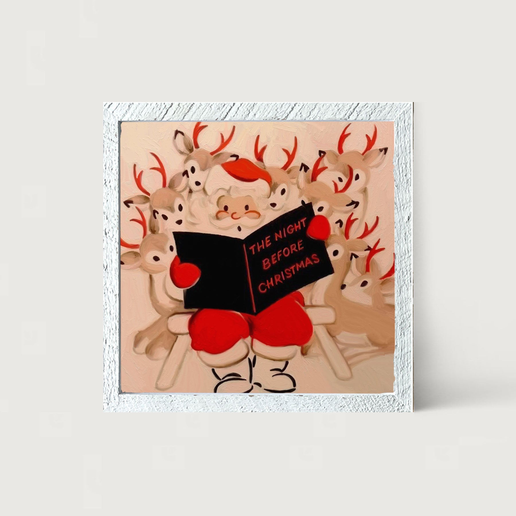 Santa reading - Framed art