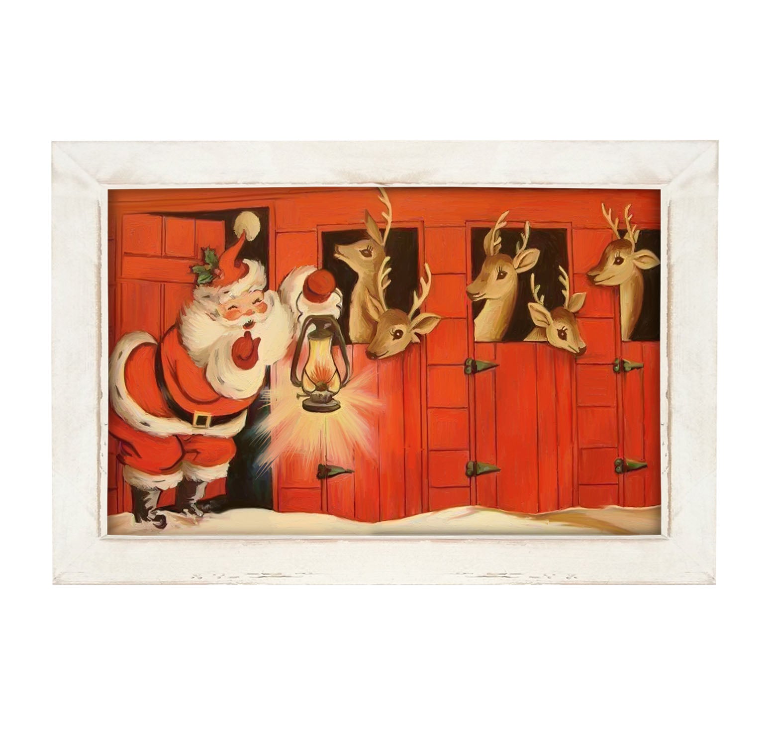 Santa with reindeer