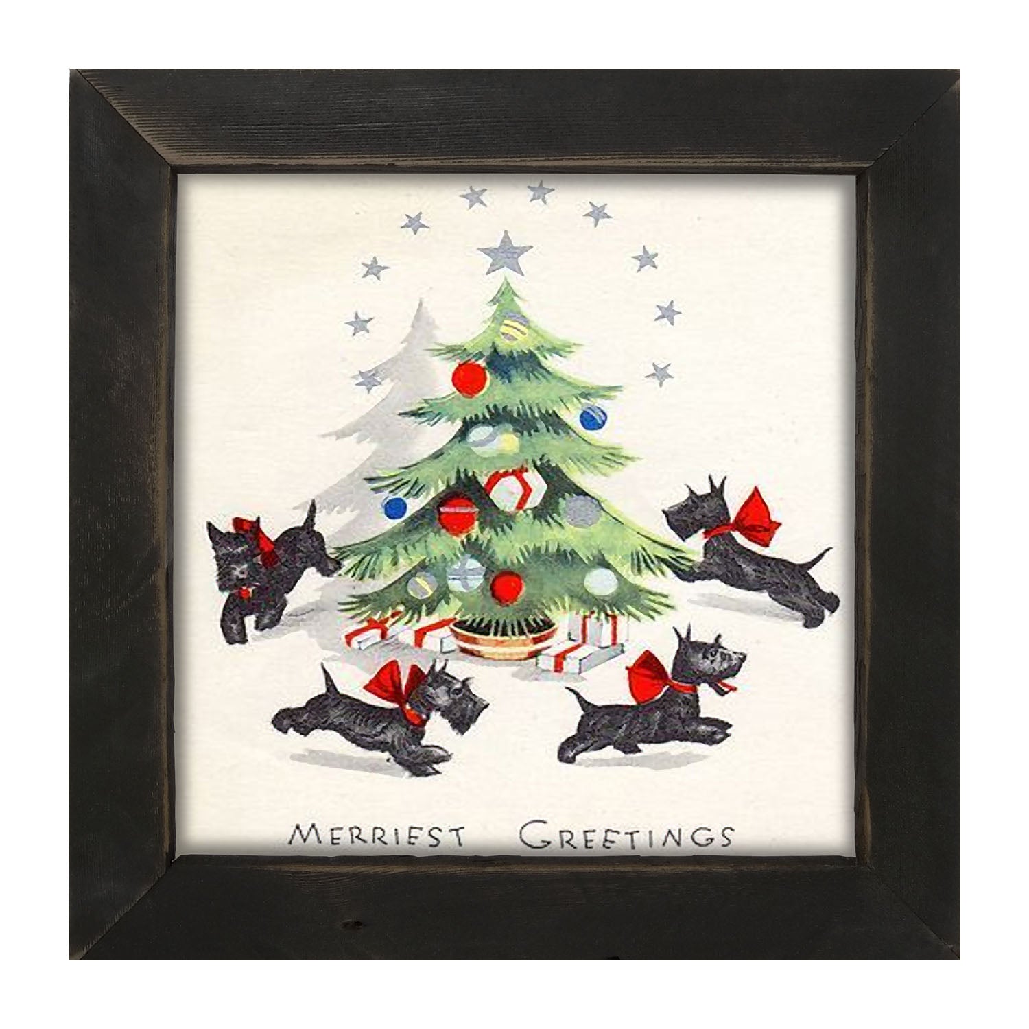 Dancing Scotties - Framed art
