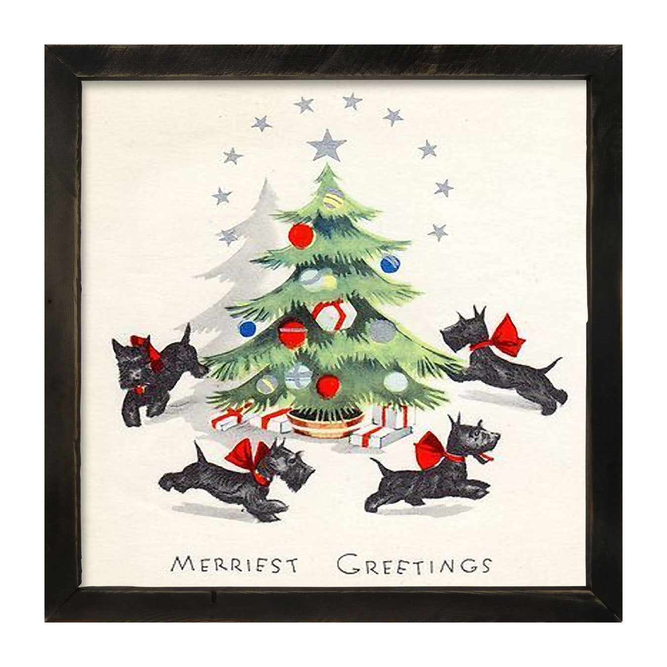 Dancing Scotties - Framed art