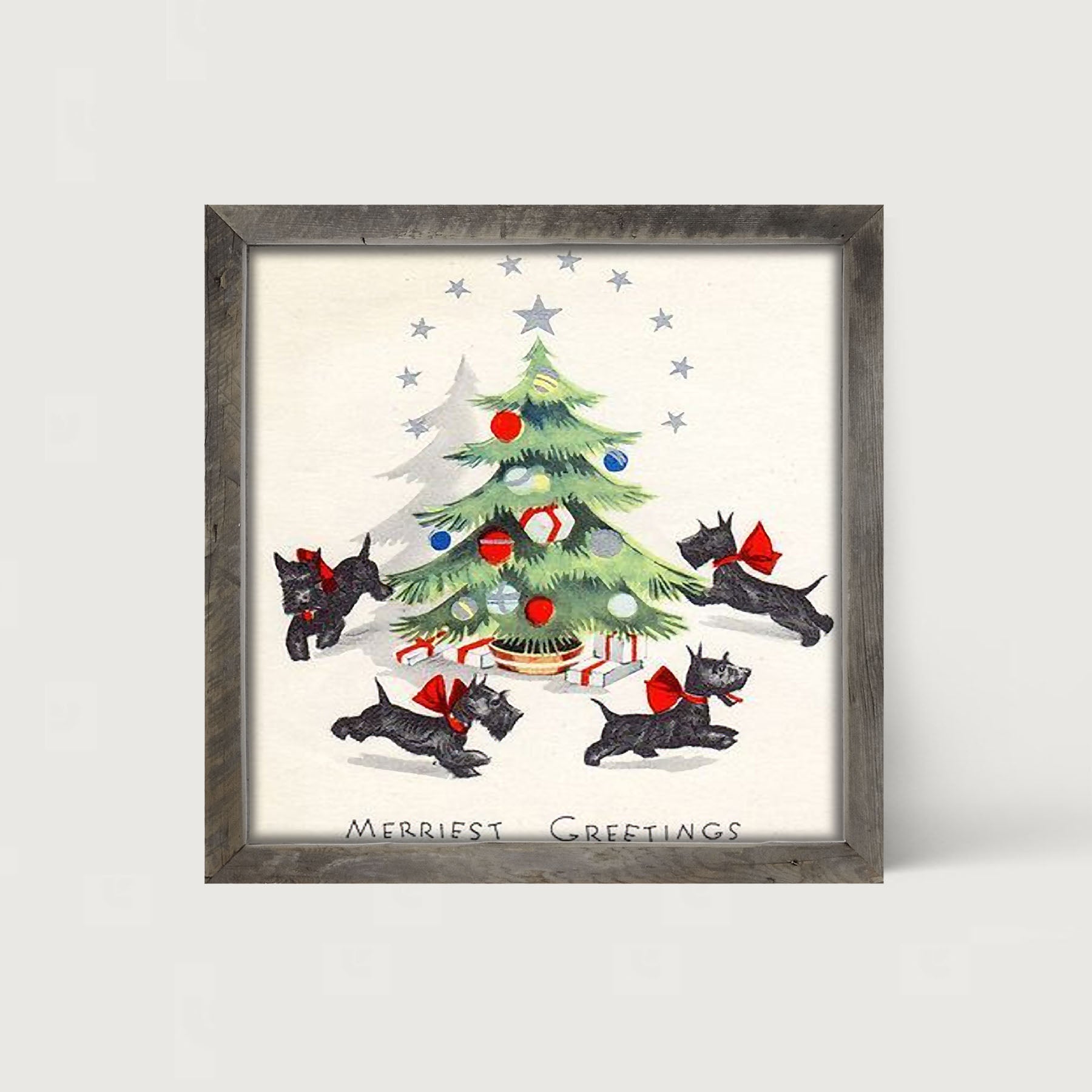 Dancing Scotties - Framed art