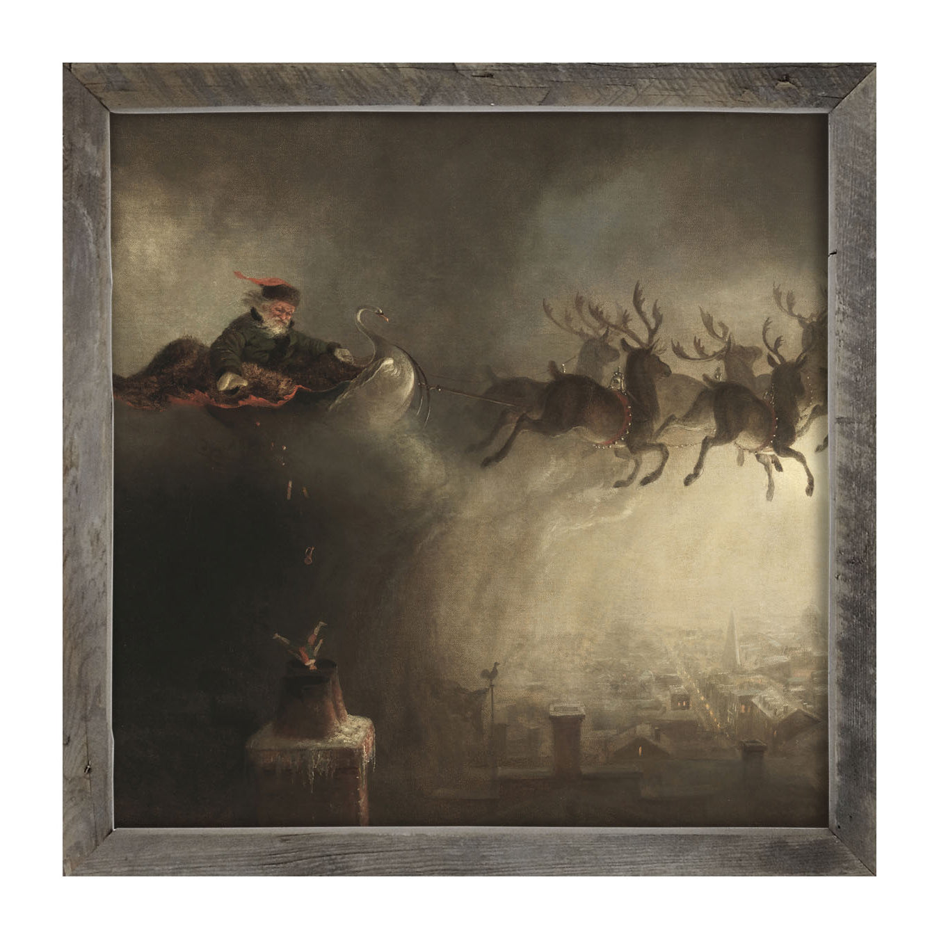 Santa delivering presents