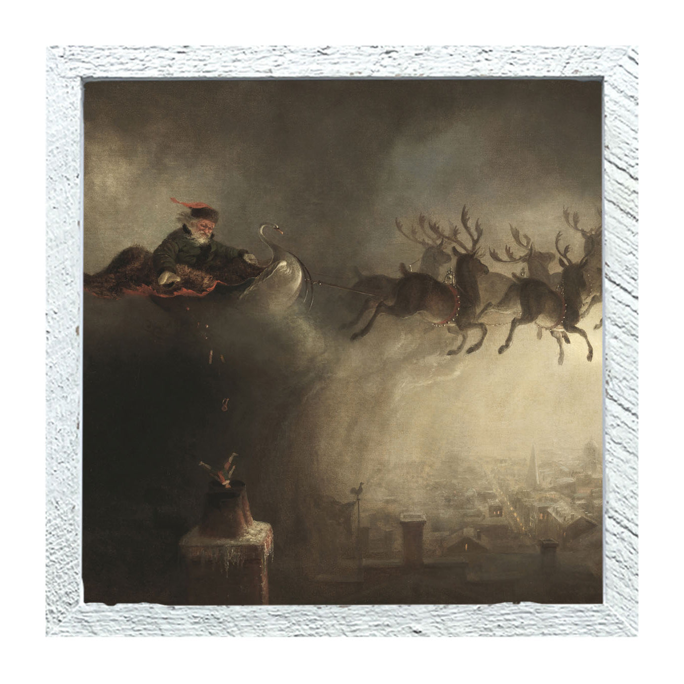 Santa delivering presents