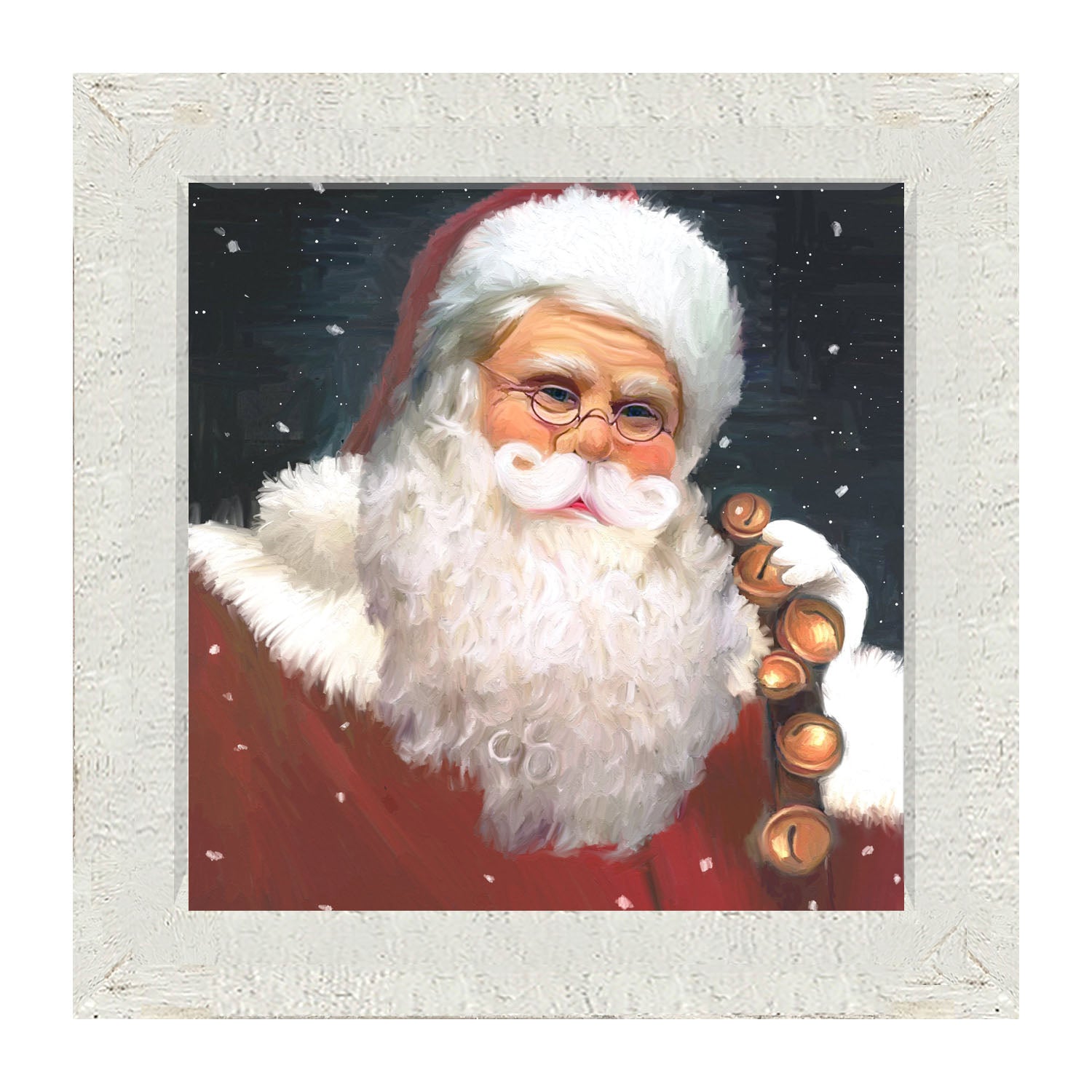 Santa with sleigh bells - Framed art