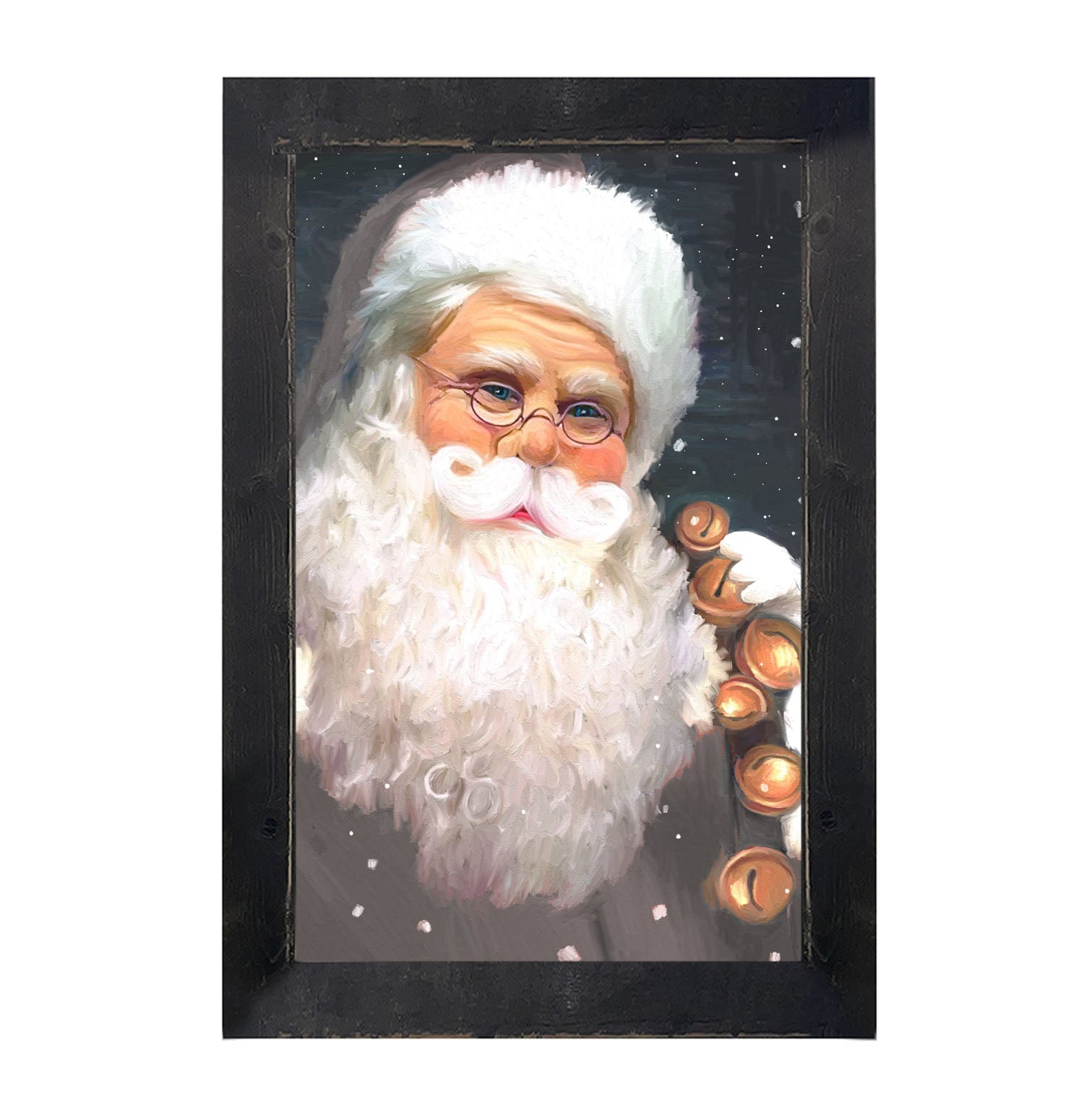 Gray Santa bells - Framed art