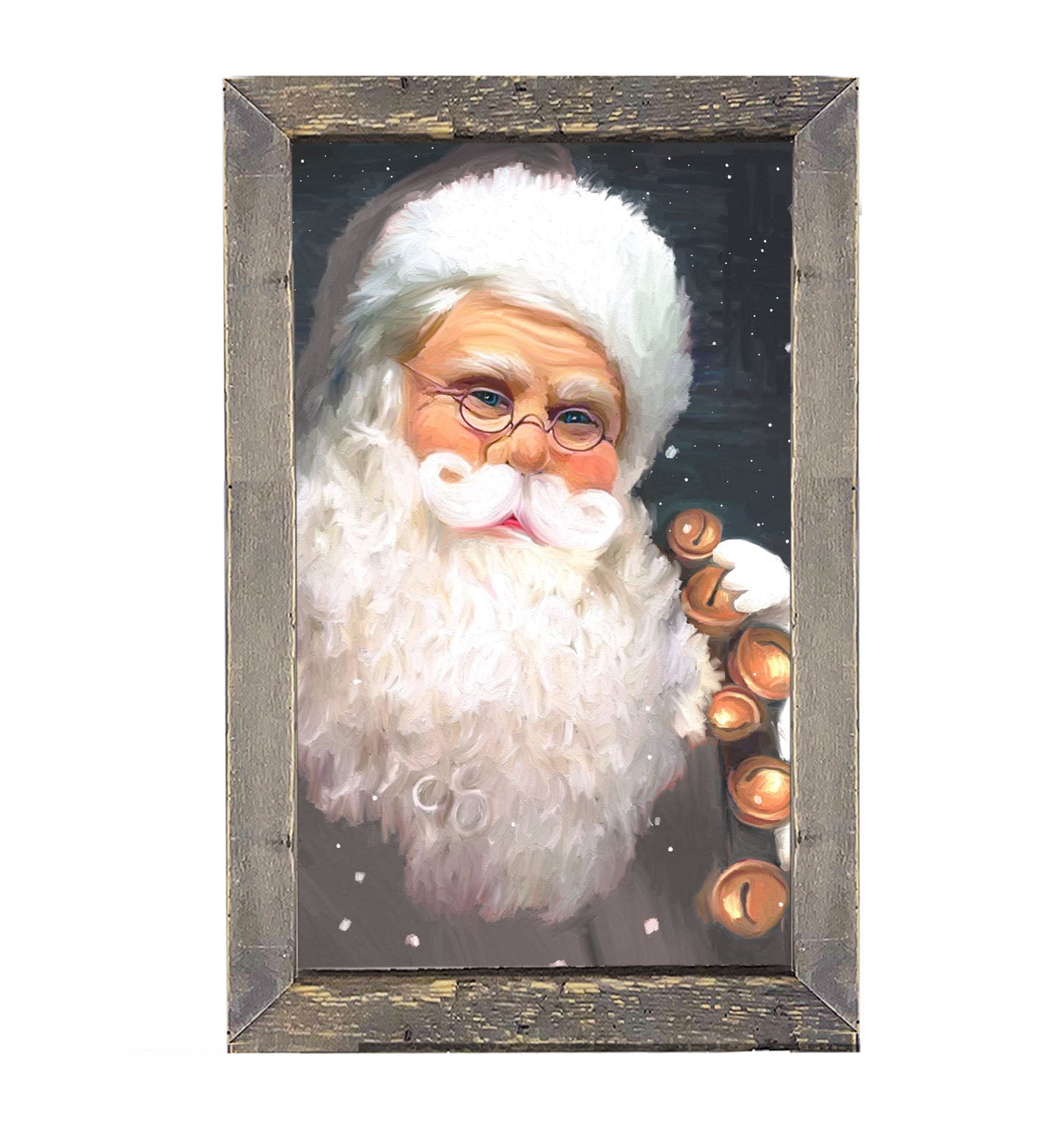 Gray Santa bells - Framed art