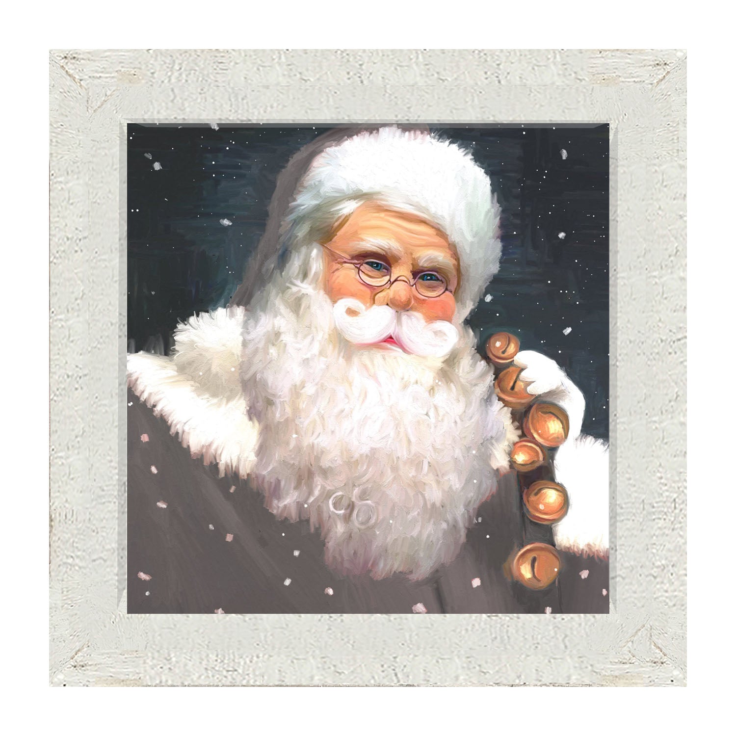 Gray Santa bells - Framed art