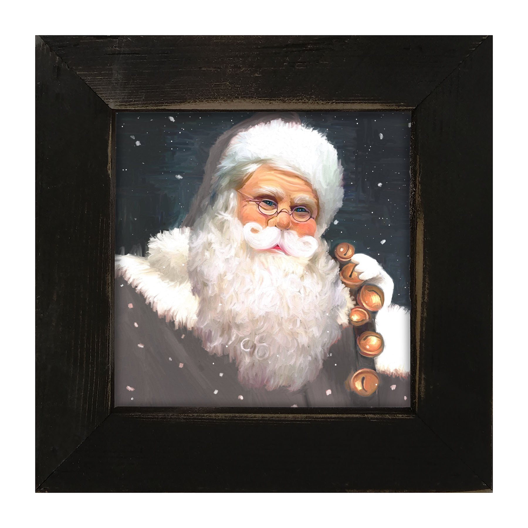 Gray Santa bells - Framed art